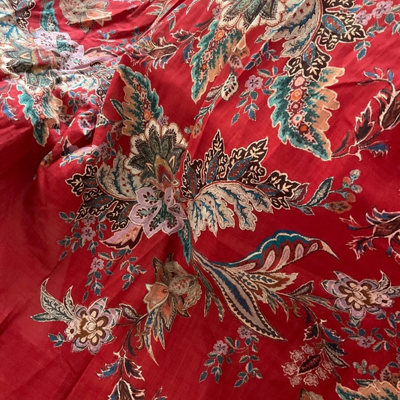 Zimmermann Red Floral Midi Dress - Picture 7 of 8